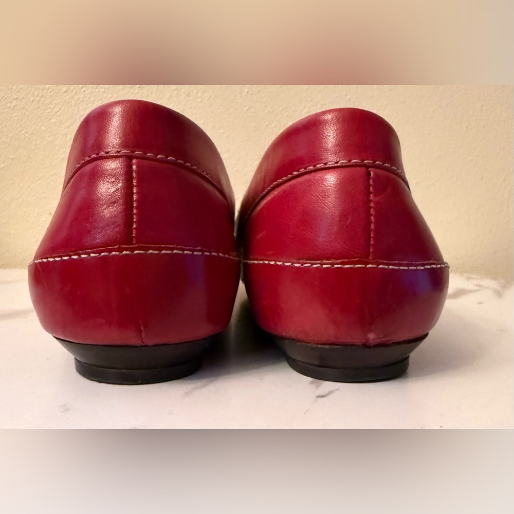 Cole Haan Red Fringe Leather Loafers, Size 6-1/2, NIB - Picture 8 of 12